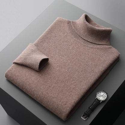 Louis - Sweter dzianinowy z rolowanym kołnierzem