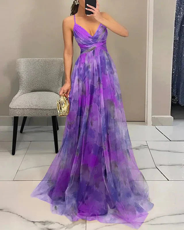 Gwendolyn - Stylowa Sukienka Maxi w Kwiaty Damska