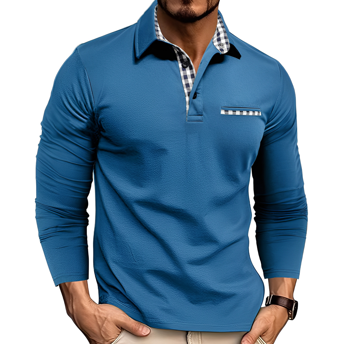 Grover - Swobodne polo z długim rękawem