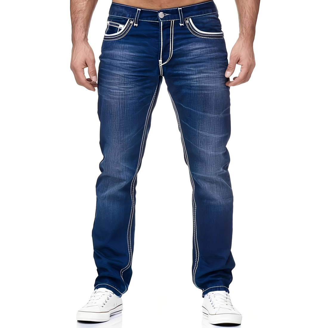 Andy - Stylowe jeansy w stylu używanym dla mężczyzn