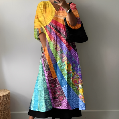 Angeleka - Kolorowa i wygodna sukienka dla kobiet