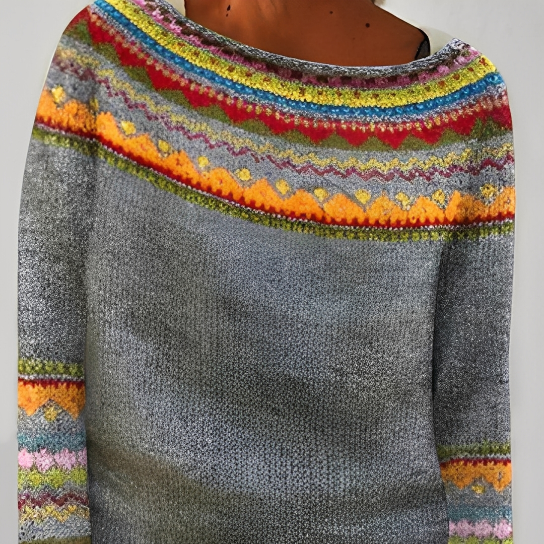 Stéphanie - Sweter z eleganckimi wzorami dla kobiet