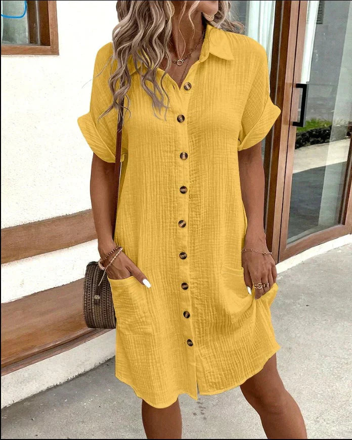 Lauryn - Lniana Sukienka w Stylu