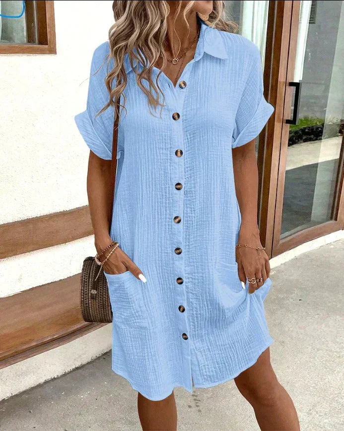 Lauryn - Lniana Sukienka w Stylu