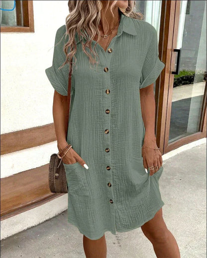 Lauryn - Lniana Sukienka w Stylu