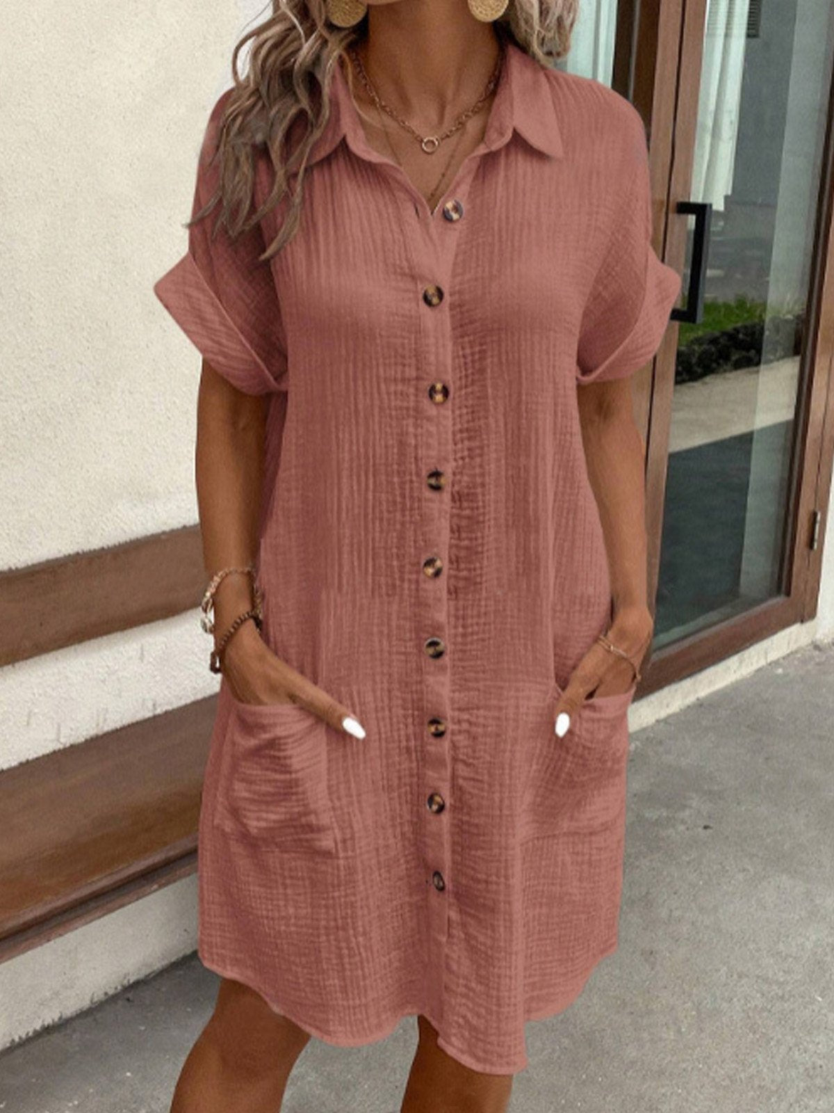Lauryn - Lniana Sukienka w Stylu