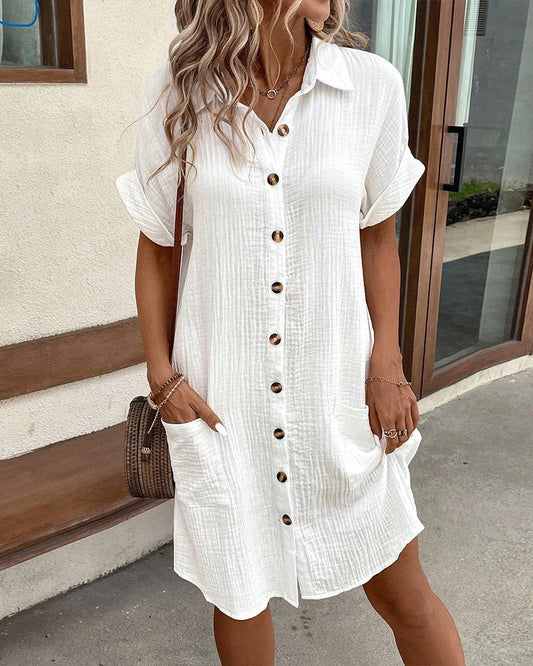 Lauryn - Lniana Sukienka w Stylu