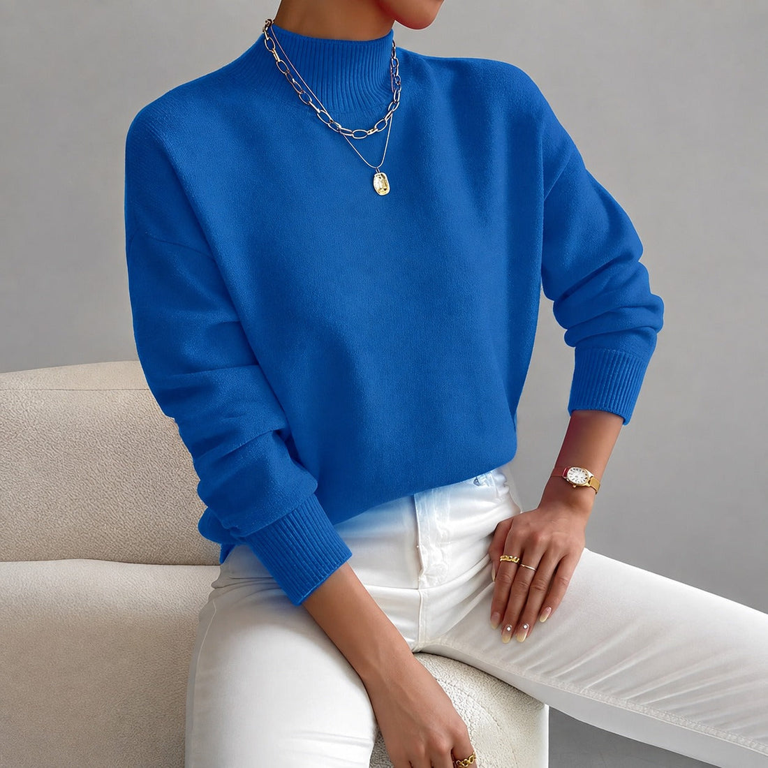 Roxana - Elegancki damski sweter z golfem