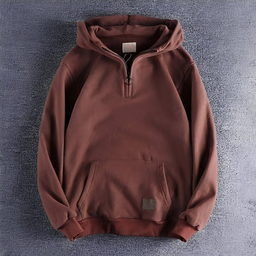 Tommy - Męska bluza retro z kapturem i zamkiem