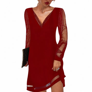 Annalee - Eleganckie sukienki z przezroczystymi rękawami dla kobiet