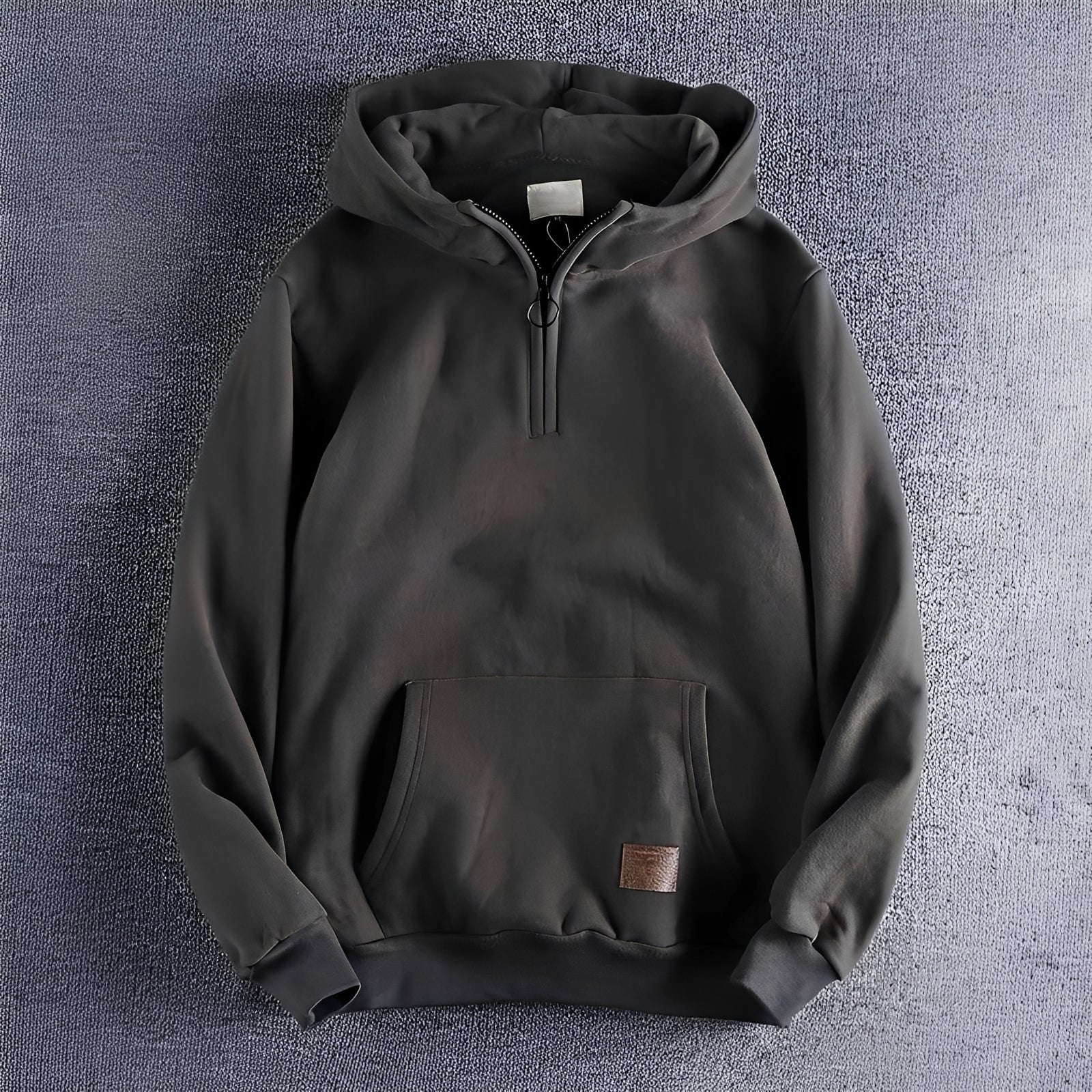 Tommy - Męska bluza retro z kapturem i zamkiem