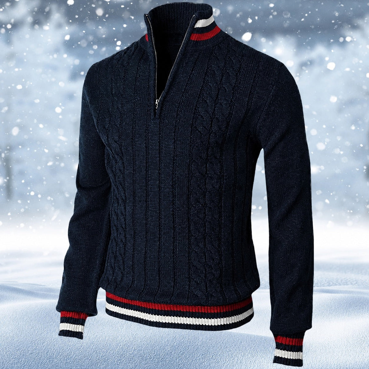 Ralph - Męski Sweter z Zamkiem o Stylowym Wyglądzie