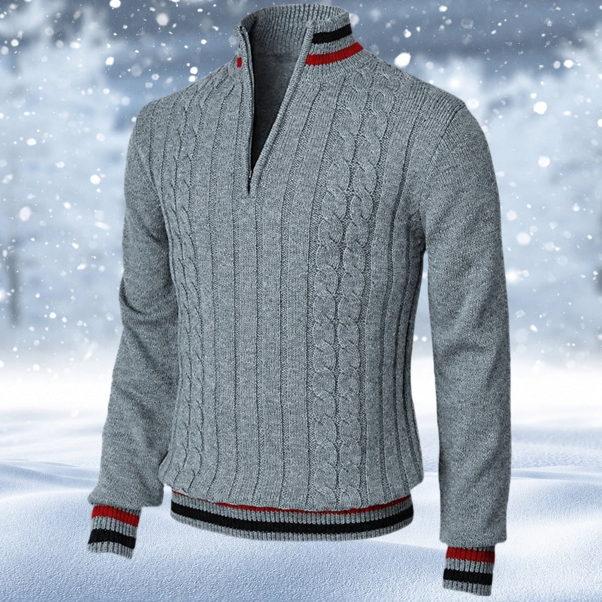 Ralph - Męski Sweter z Zamkiem o Stylowym Wyglądzie