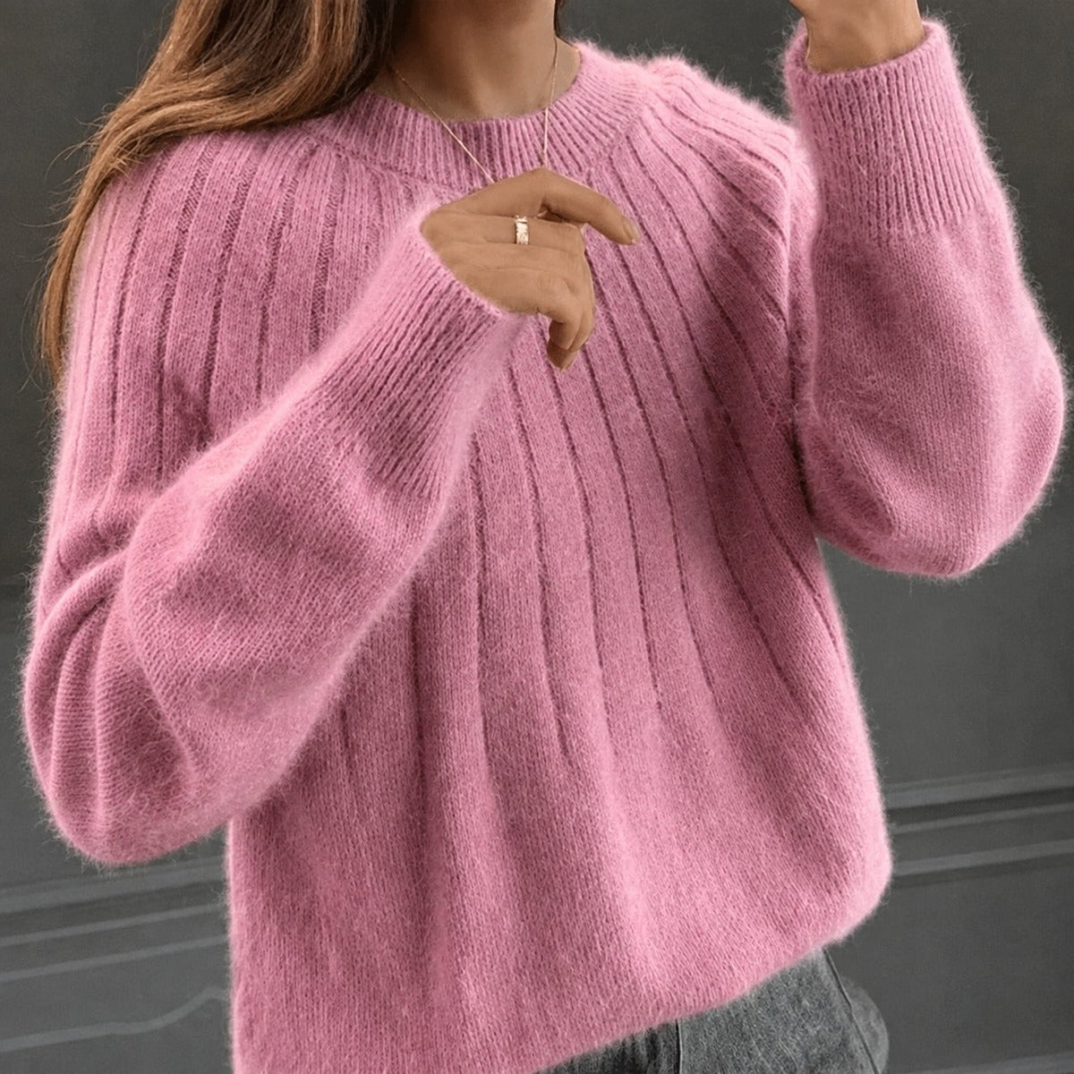 Taimi - Damski Sweter o Naturalnym Szykownym Wyglądzie