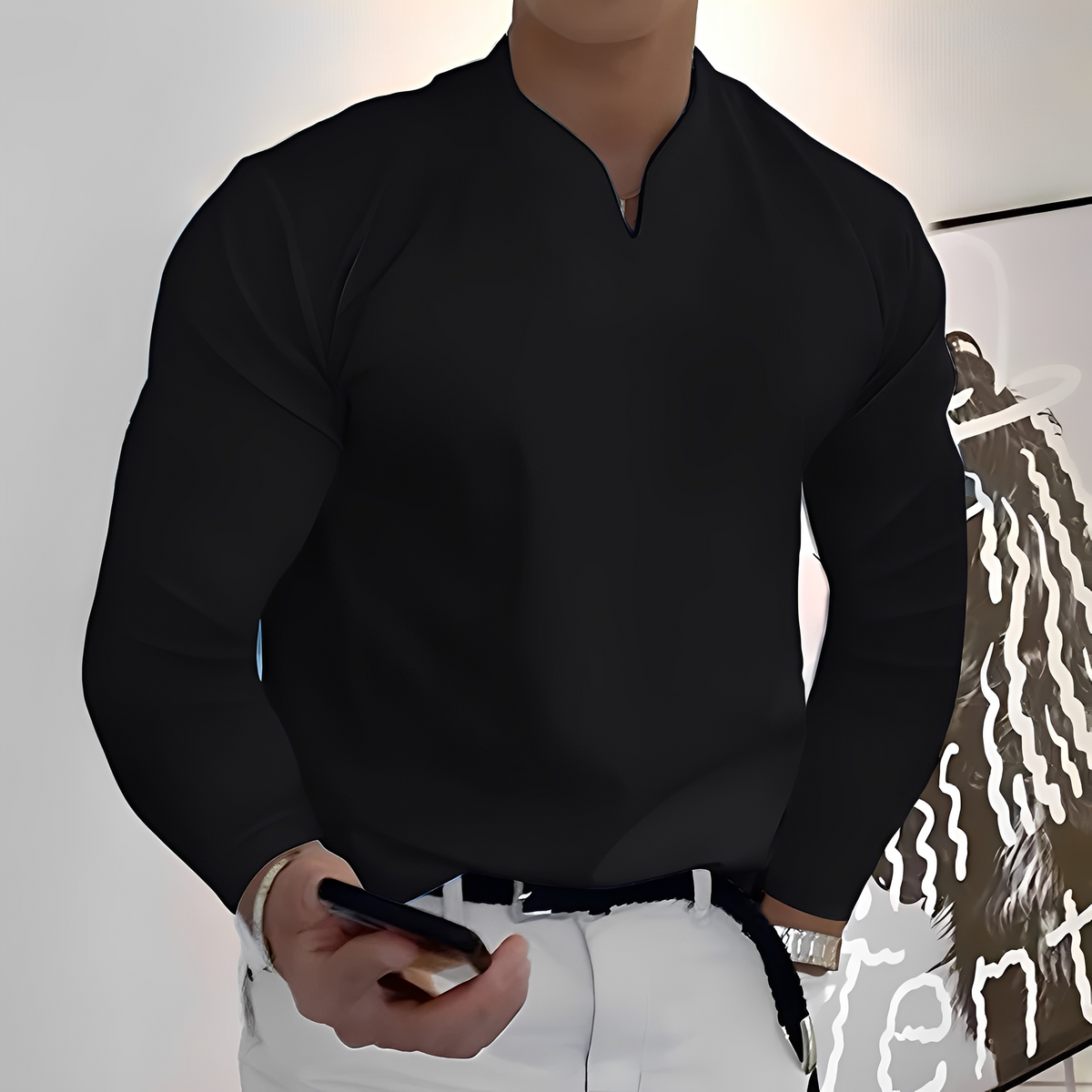 Corentin - Koszula z długim rękawem, miękka i ciepła