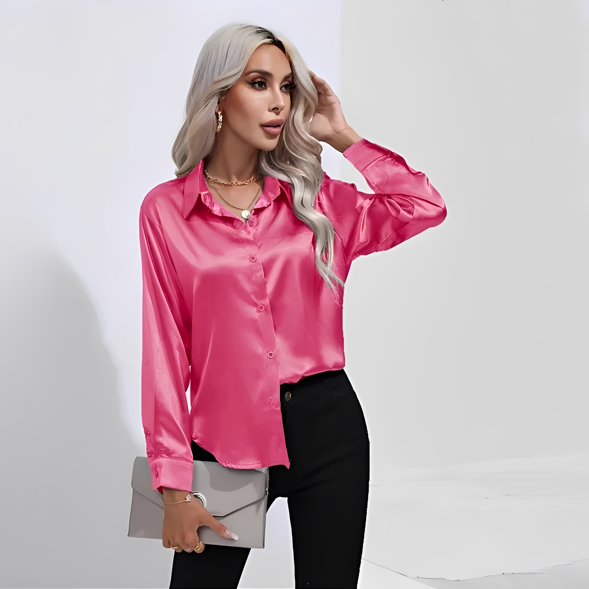 Liliane - Elegancka bluzka z długimi rękawami