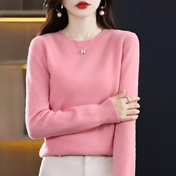 Shynna - Elegancki i miękki sweter z okrągłym dekoltem