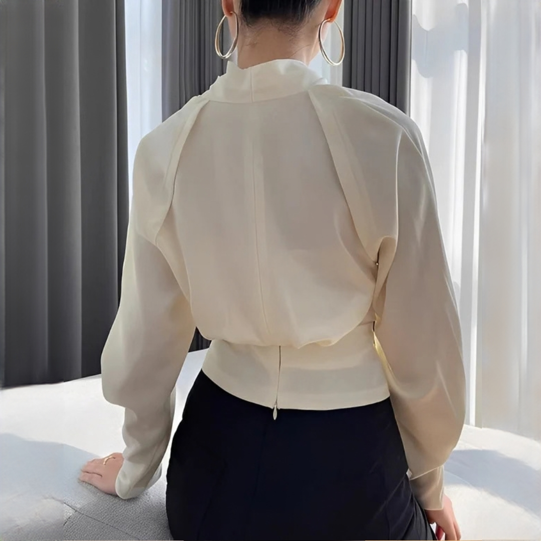 Annora - Elegancka i szykowna bluzka z długim rękawem