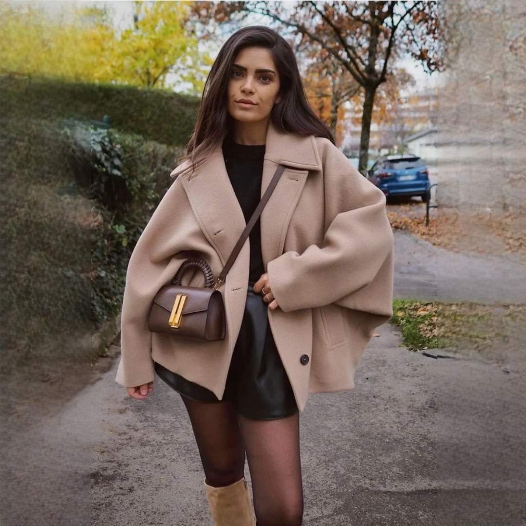Hannah - Elegancki i ciepły oversize płaszcz