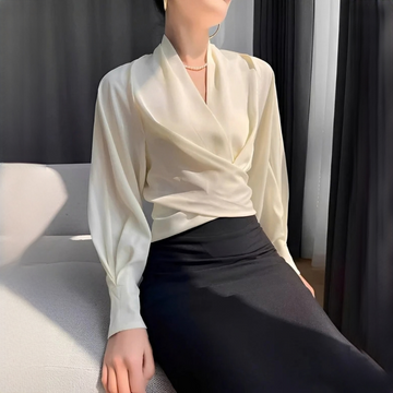 Annora - Elegancka i szykowna bluzka z długim rękawem