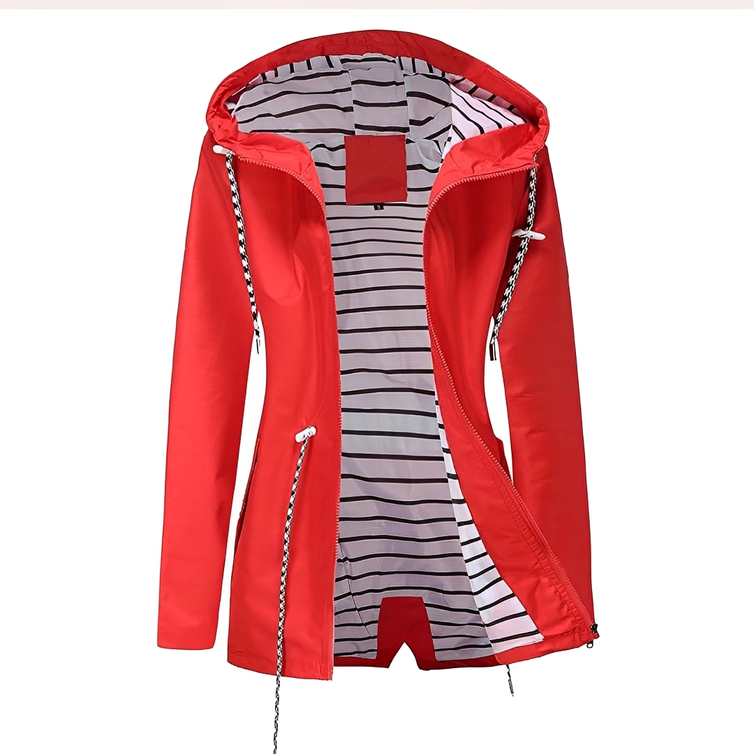 Nathalie - Elegancki płaszcz z kapturem