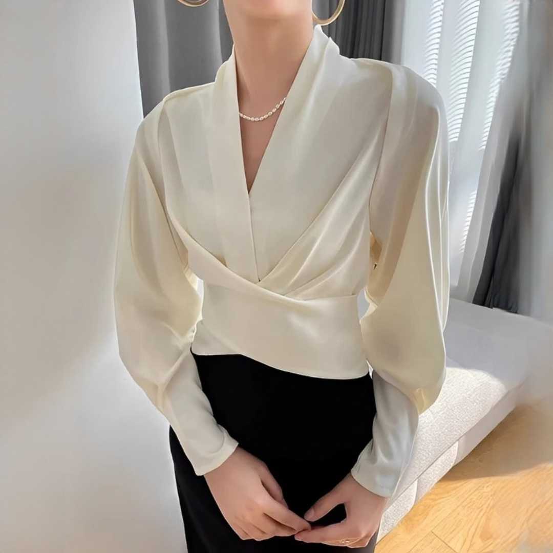 Annora - Elegancka i szykowna bluzka z długim rękawem