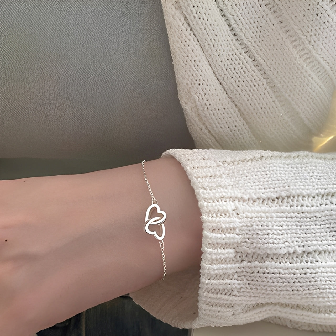 Amara – Bransoletka amulet z podwójnym sercem