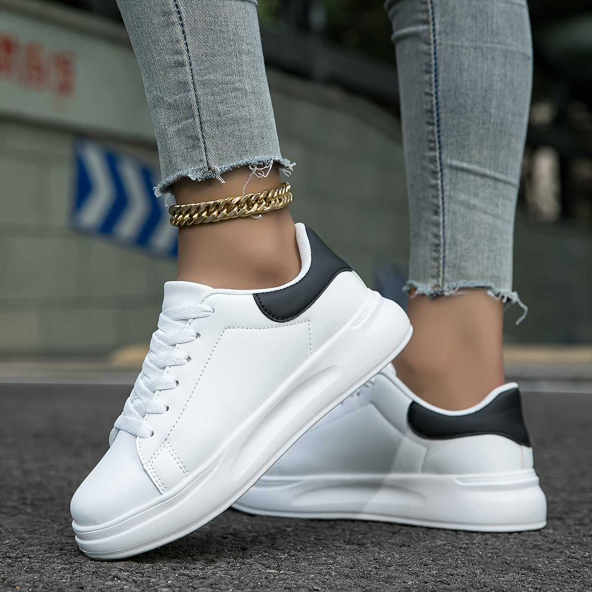 Layla - Białe Skórzane Sneakers Damskie do Codziennego Stylu