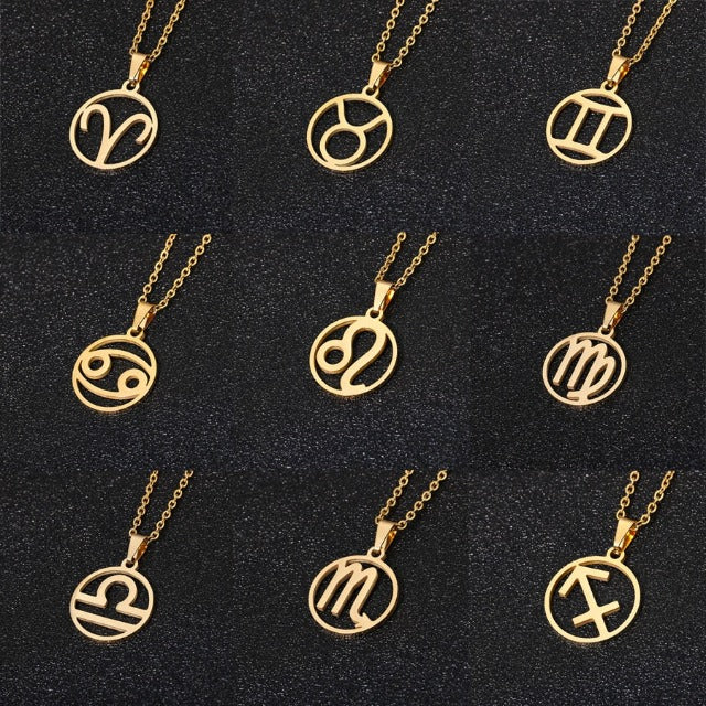 Astra – Naszyjnik Zodiakalny z Wisiorkiem 12 Konstelacji
