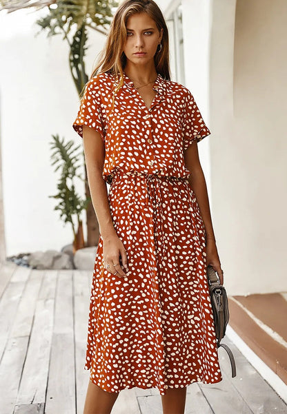 Vexana - Leichtes Sommerkleid Damen mit Print Elegant