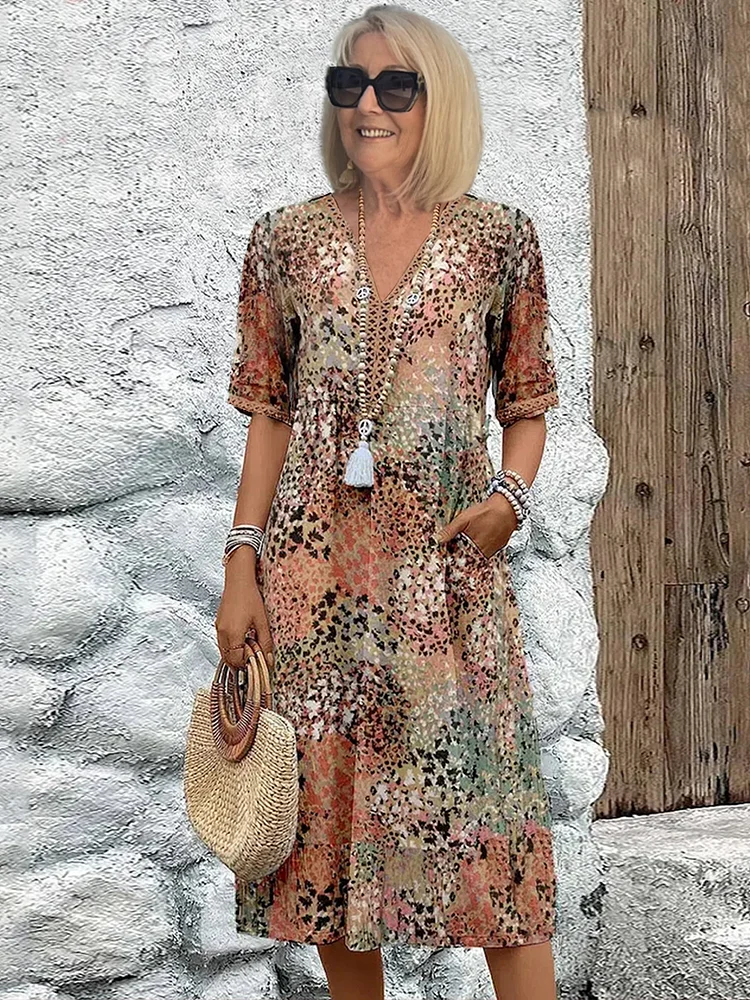 Harper - Elegancka sukienka midi w kwiaty