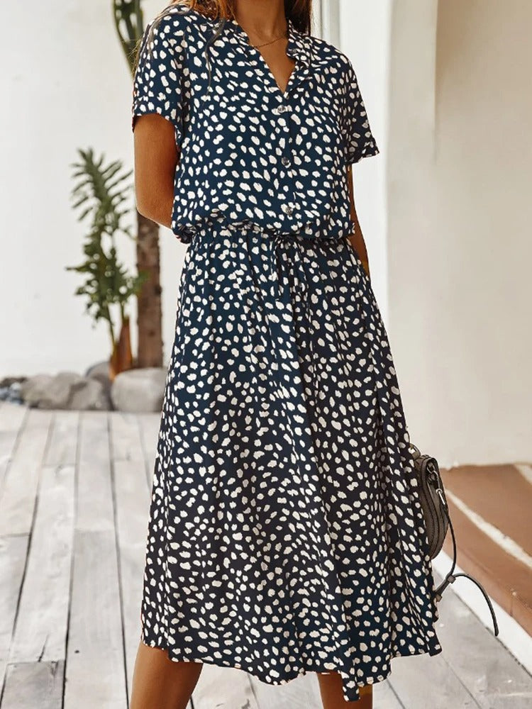 Vexana - Leichtes Sommerkleid Damen mit Print Elegant