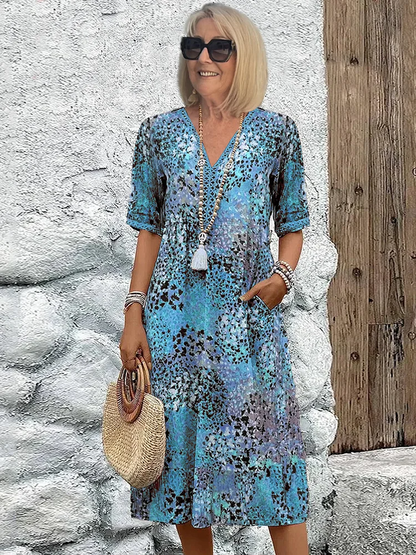 Harper - Elegancka sukienka midi w kwiaty