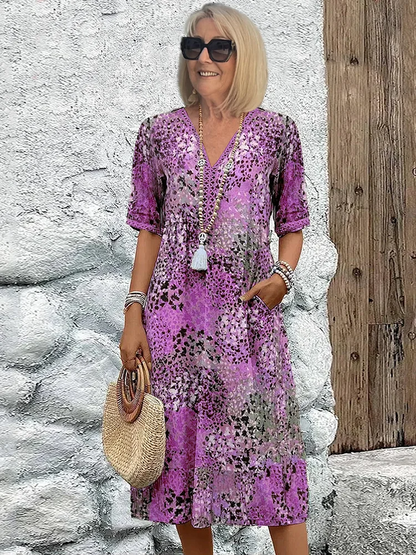 Harper - Elegancka sukienka midi w kwiaty