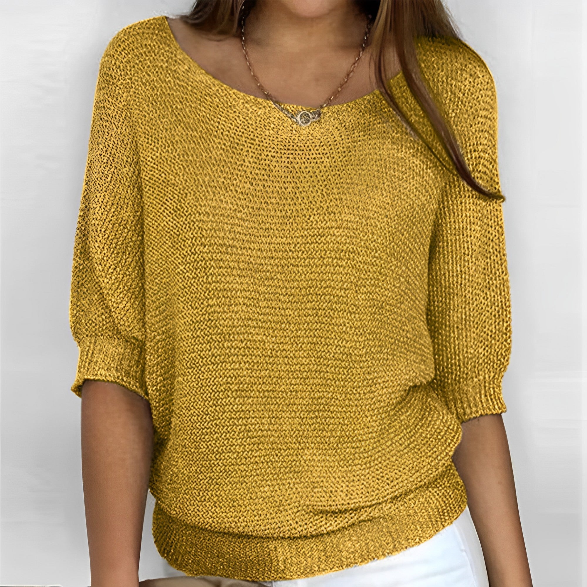 Leonie - Stylowy sweter z okrągłym dekoltem