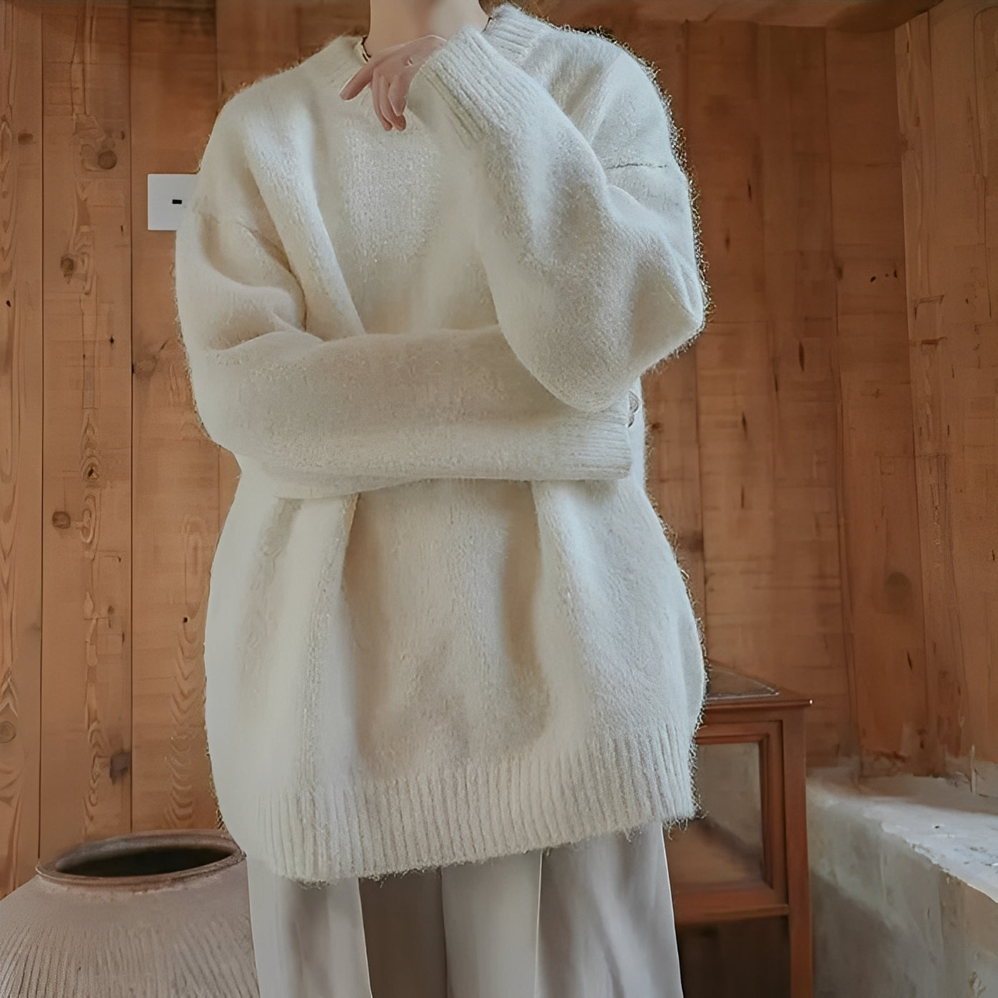 Olyvia - Luźny, prosty damski sweter