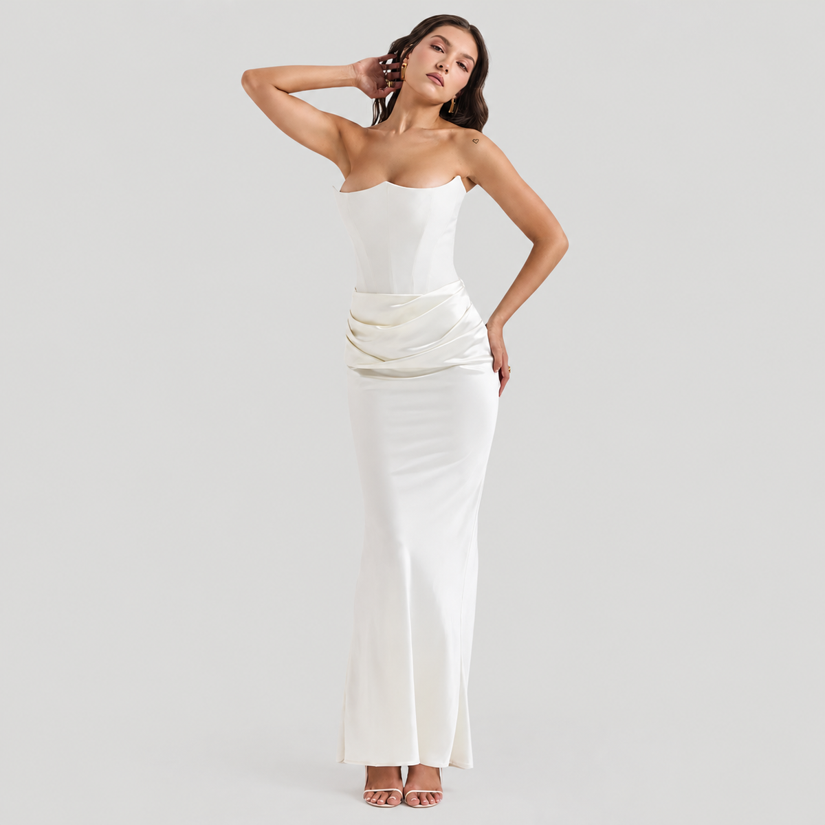 Elisabeth – Maxikleid elegancki z odkrytymi ramionami dla kobiet