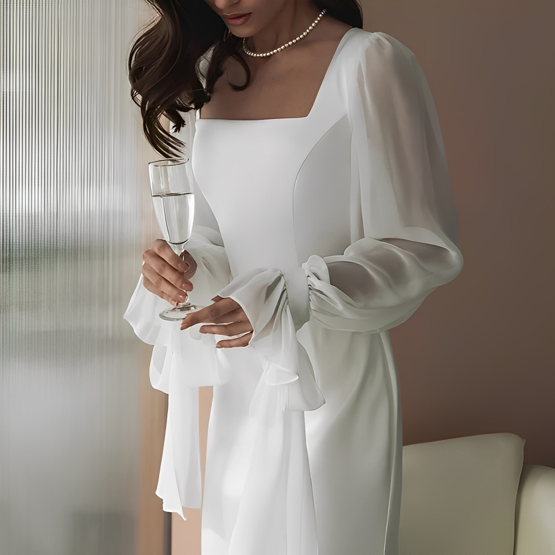 Donabelle - Elegancka sukienka z kwadratowym dekoltem dla kobiet
