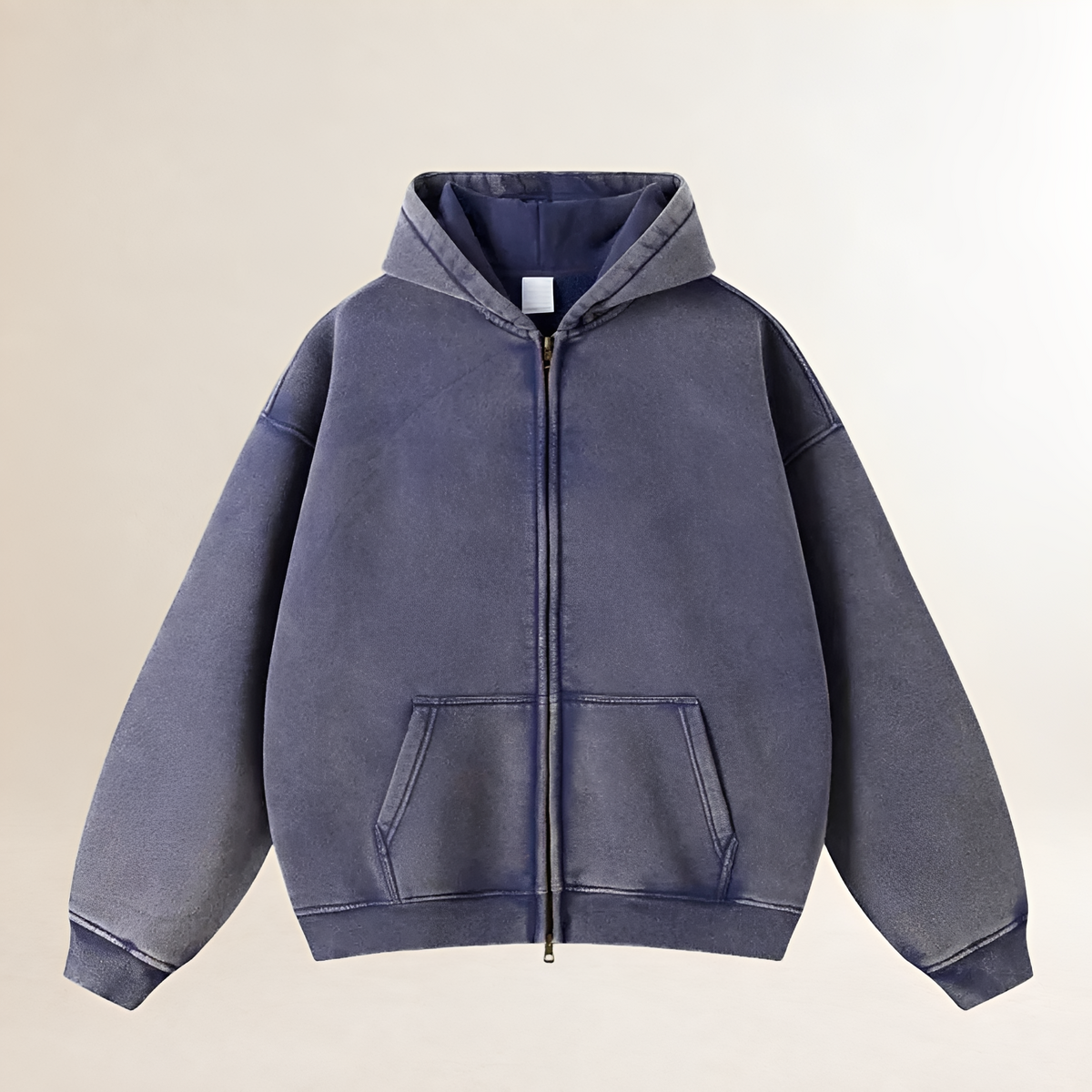 Bluza z kapturem męska z zamkiem oversize miękka