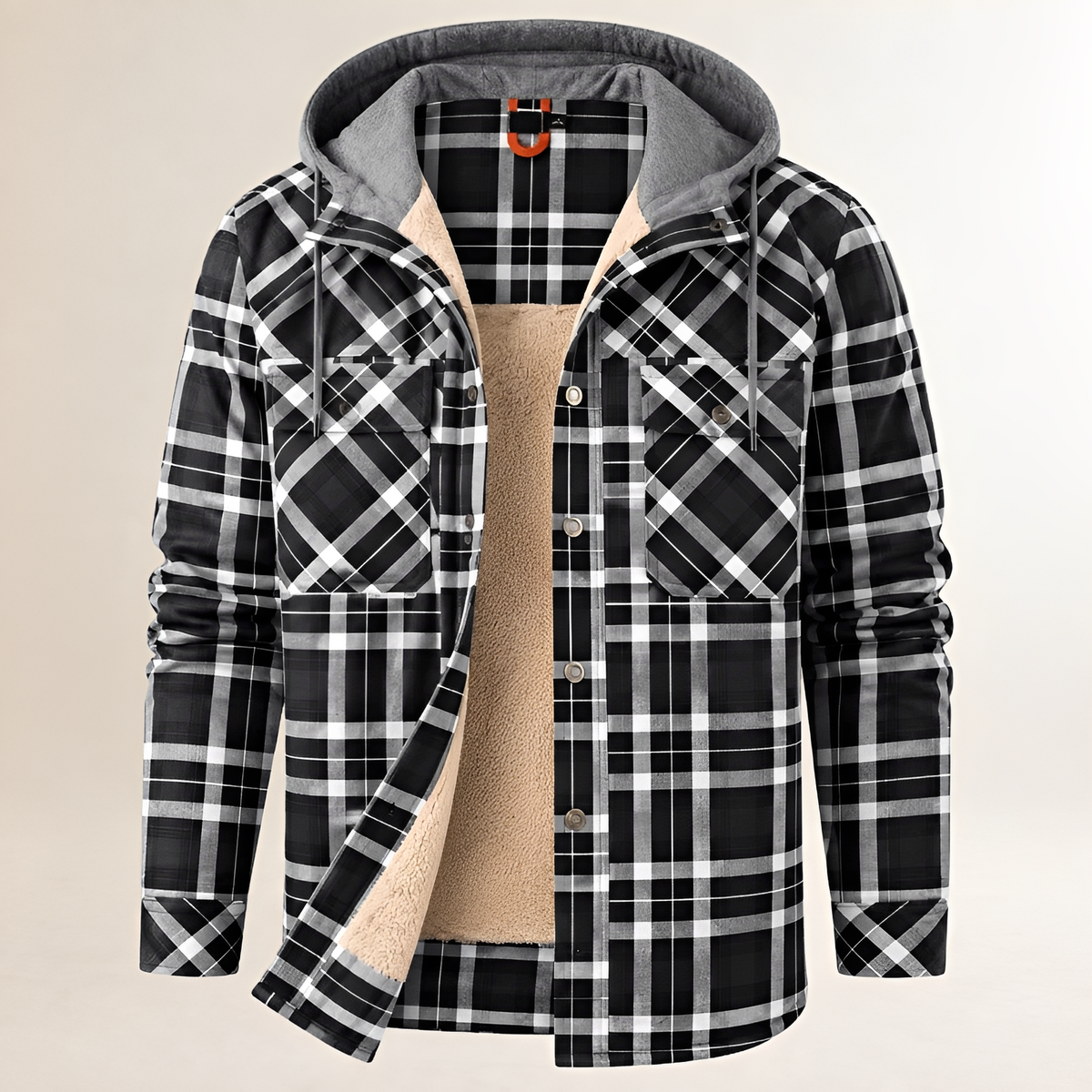 Męska kurtka Dapper Hooded z suwakowym zapięciem i przypinanymi kieszeniami