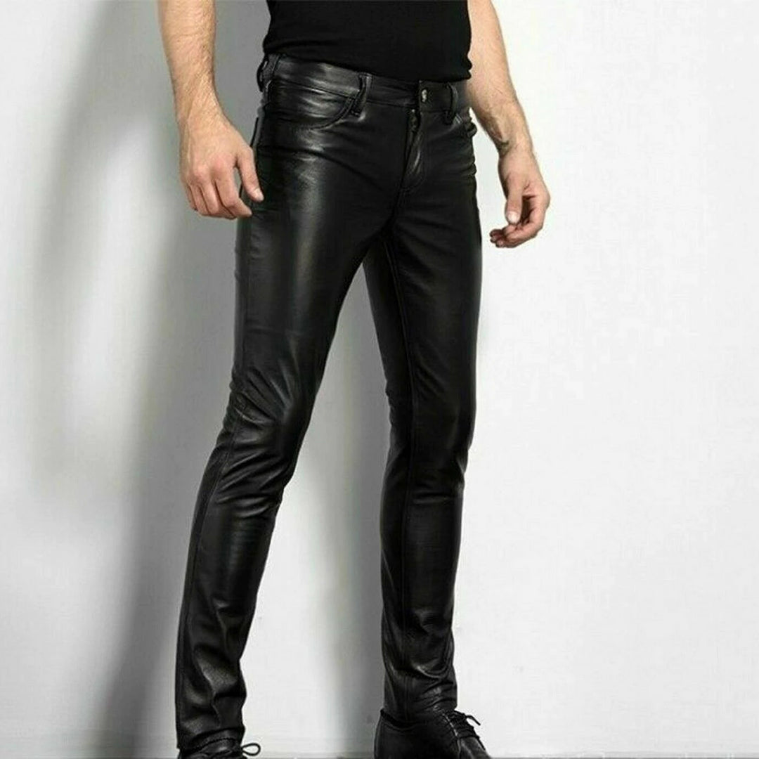 Męskie spodnie slim fit z wysoką trwałością i nowoczesnym designem
