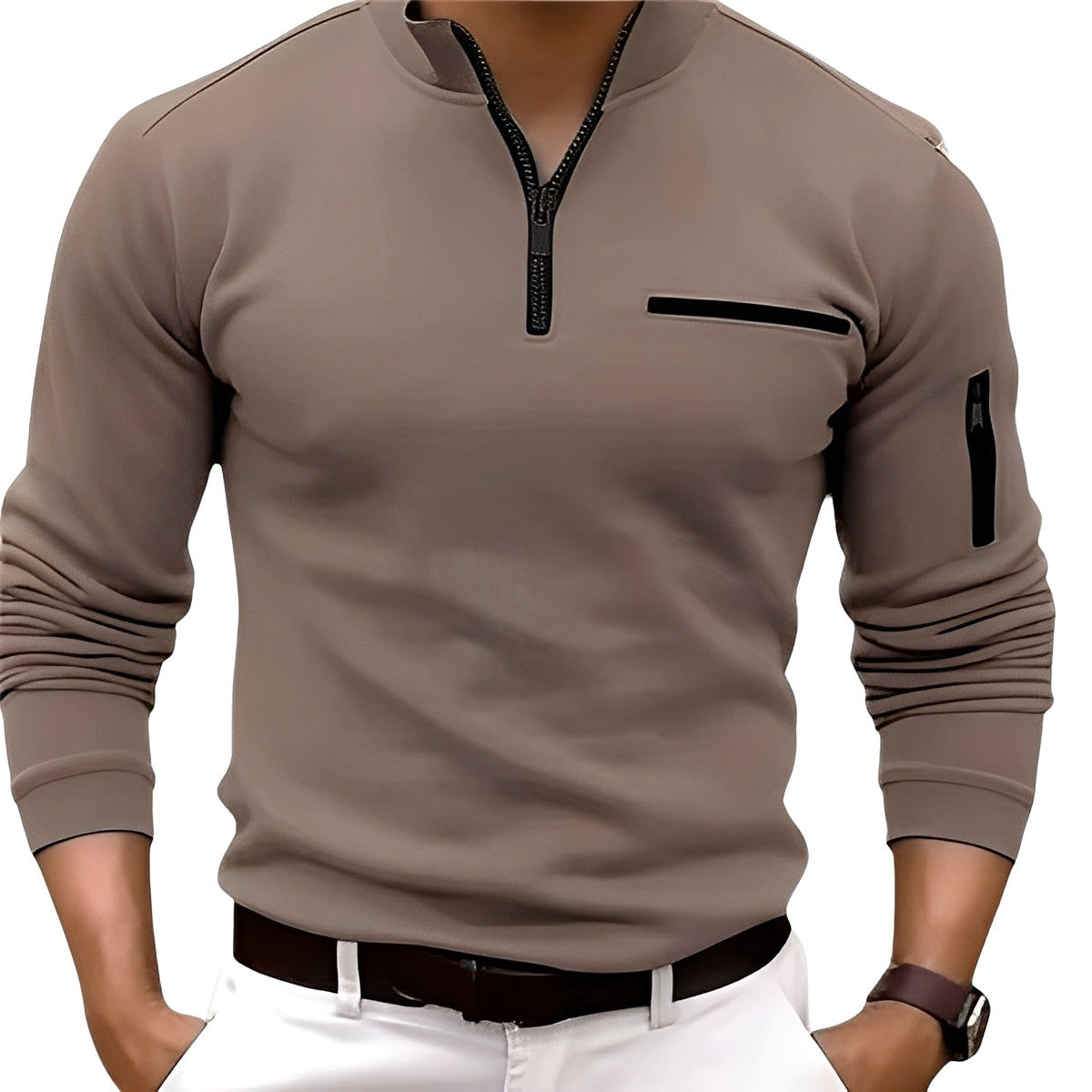 Marco - Stylowy sweter z zamkiem
