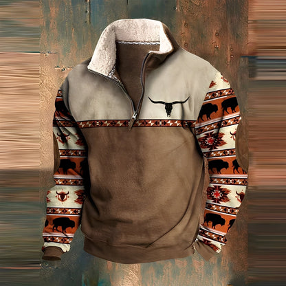 Kenton - Modny sweter męski z zamkiem