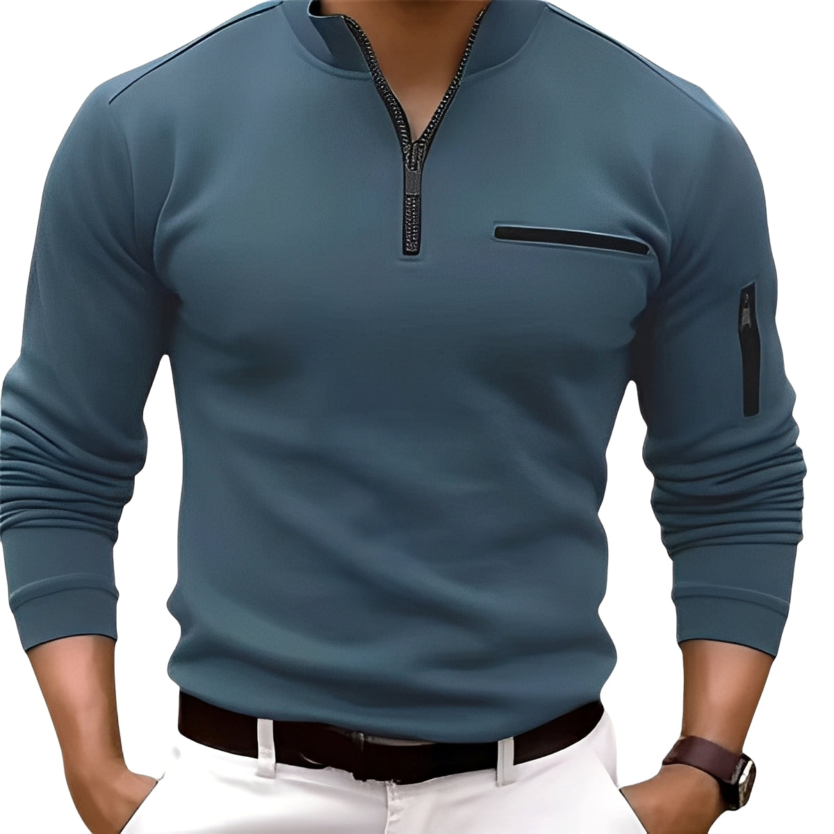 Marco - Stylowy sweter z zamkiem