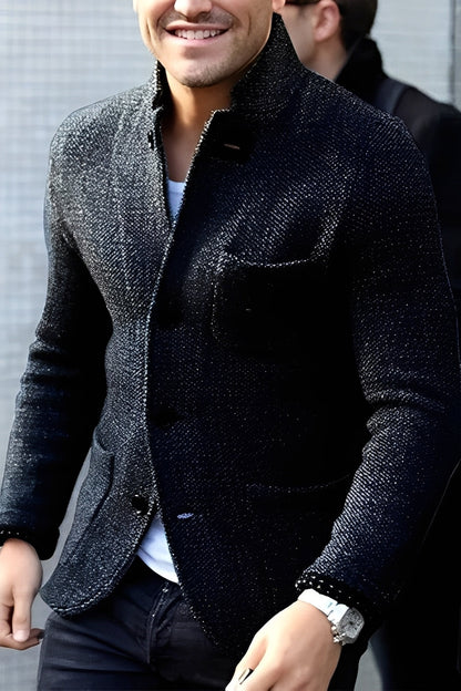 Hardy - Stylowy, przylegający krótki płaszcz męski