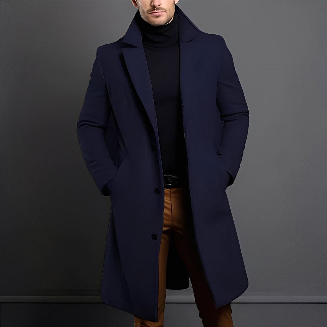 Tucker - Elegancki Męski Płaszcz Wełniany