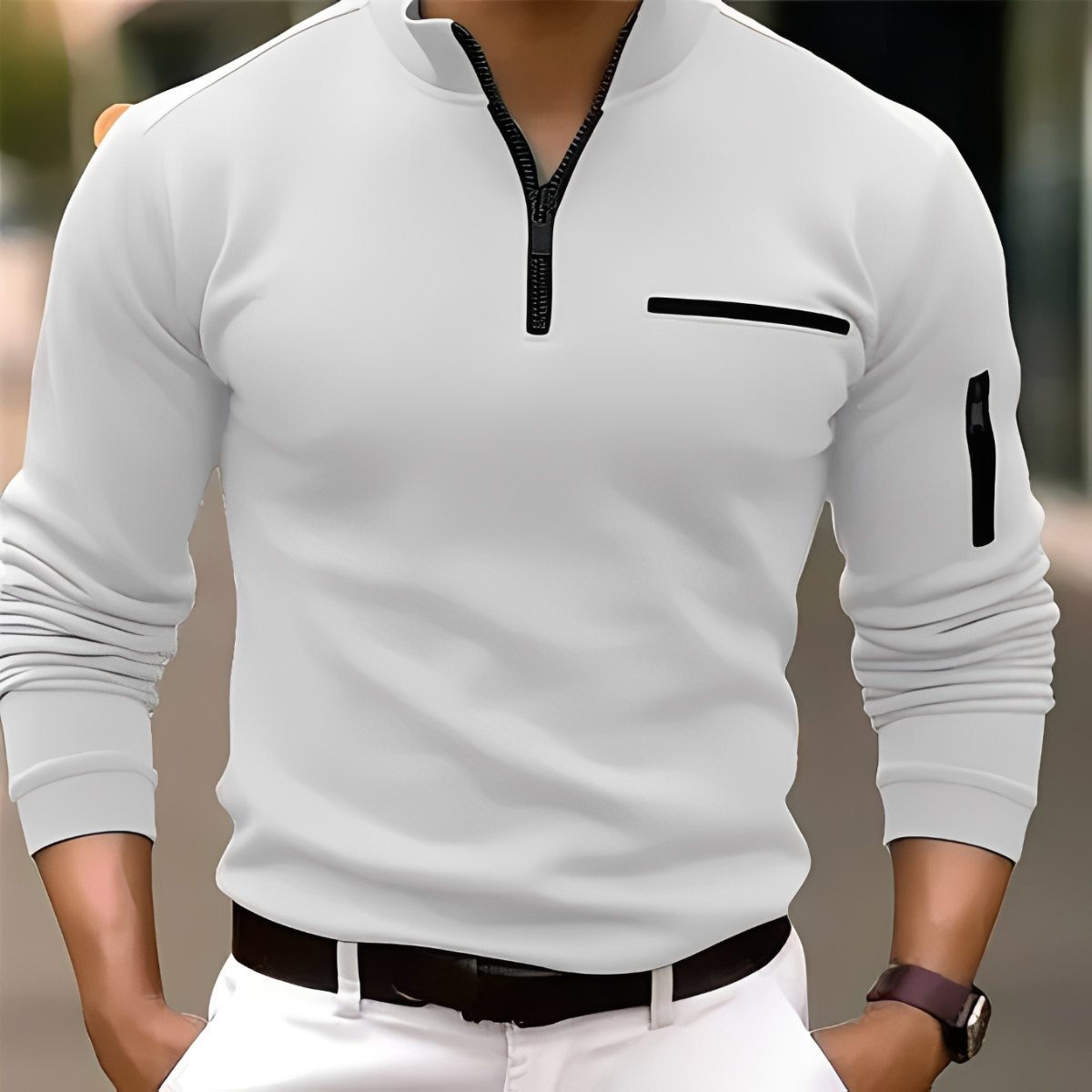 Marco - Stylowy sweter z zamkiem