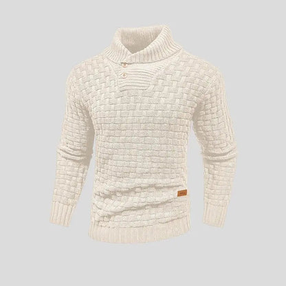 Eldon - Stylowy męski sweter z guzikami