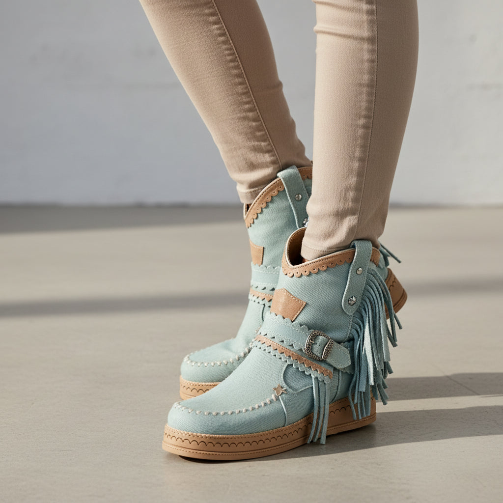 Brianna - Stylowe Boho Botki do Kostki
