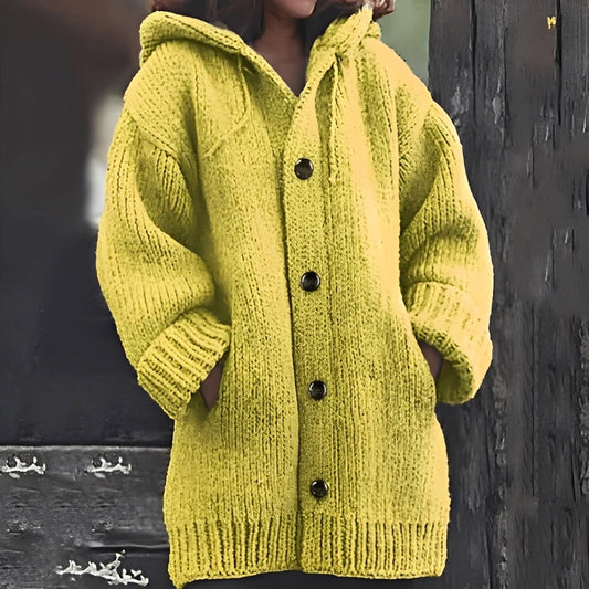 Jaqueline - Wygodny damski sweter z kapturem